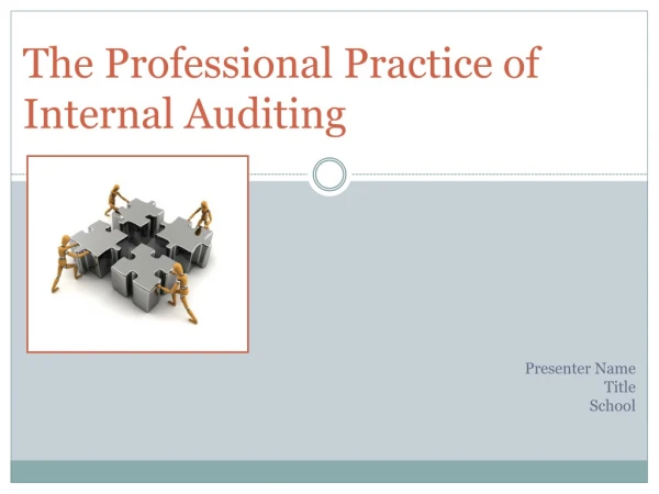 The Professional Practice of Internal Auditing