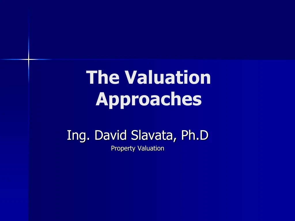 the valuation approaches