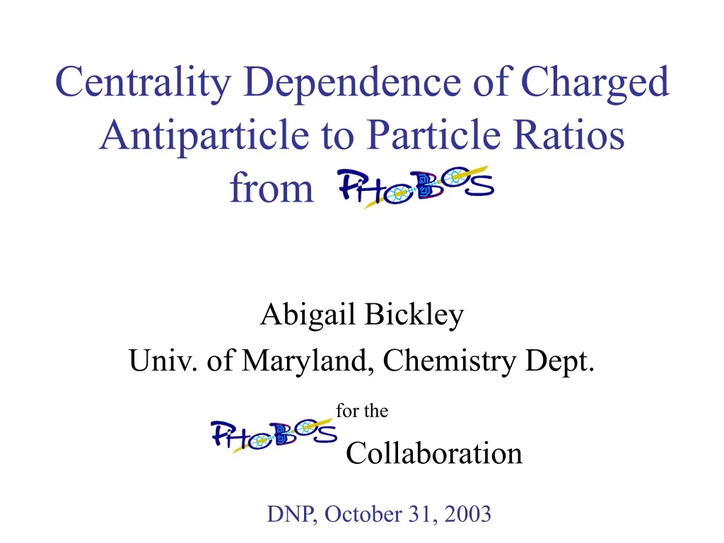 centrality dependence of charged antiparticle to particle ratios from