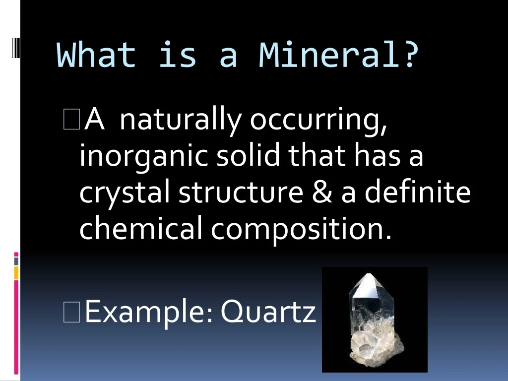 what is a mineral