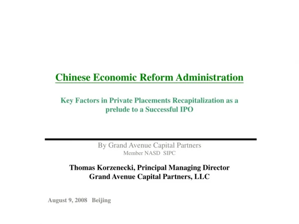 Chinese Economic Reform Administration