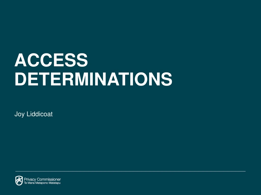 access determinations