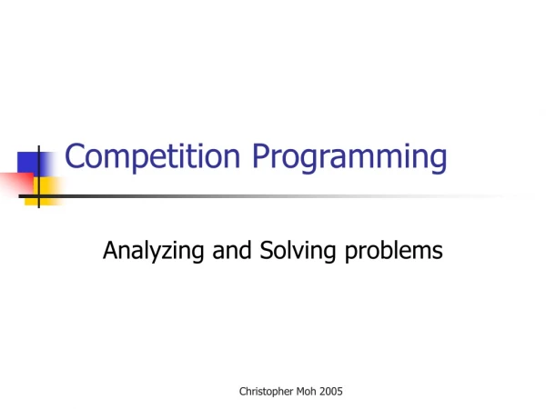 Competition Programming