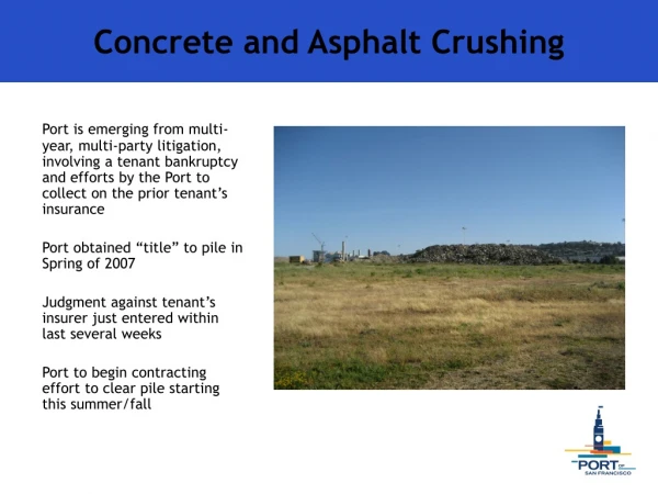 Concrete and Asphalt Crushing