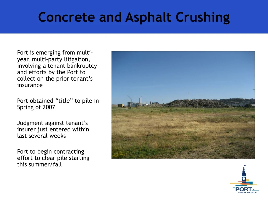 concrete and asphalt crushing