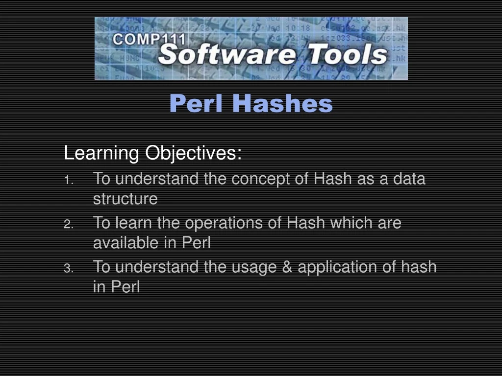 perl hashes