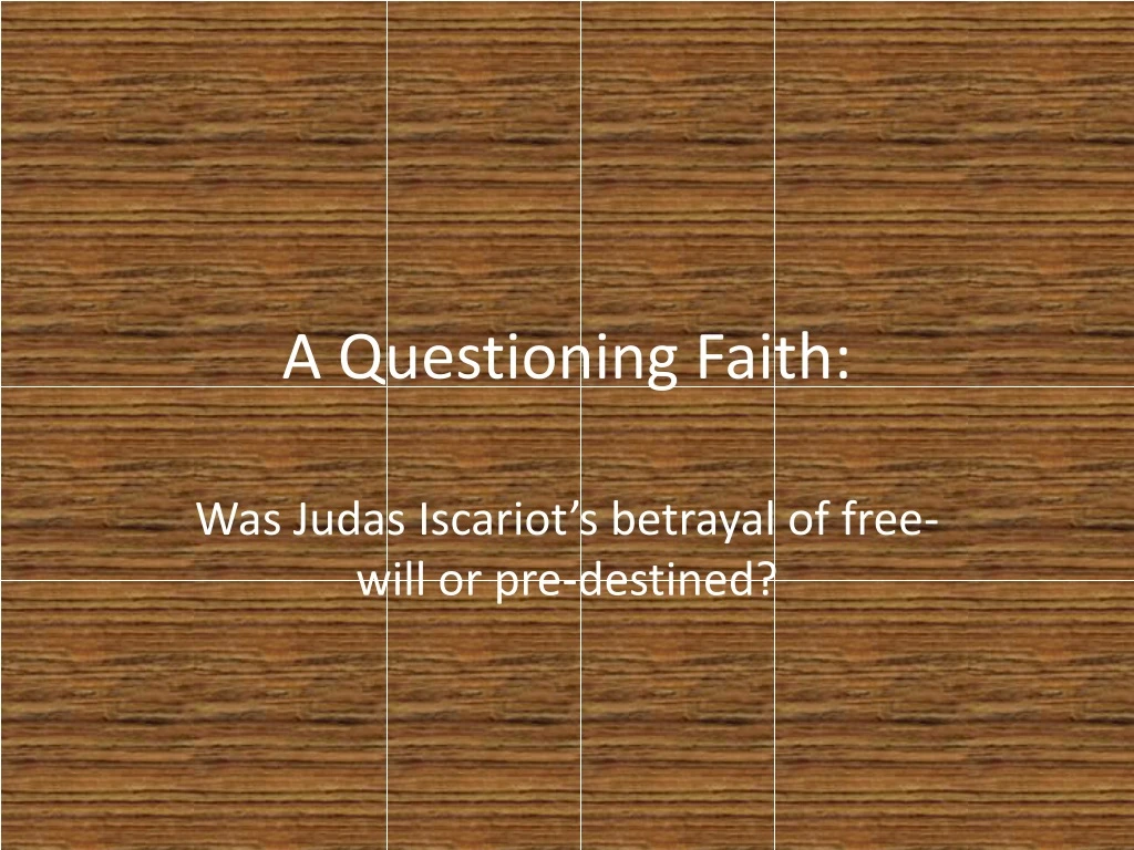 a questioning faith