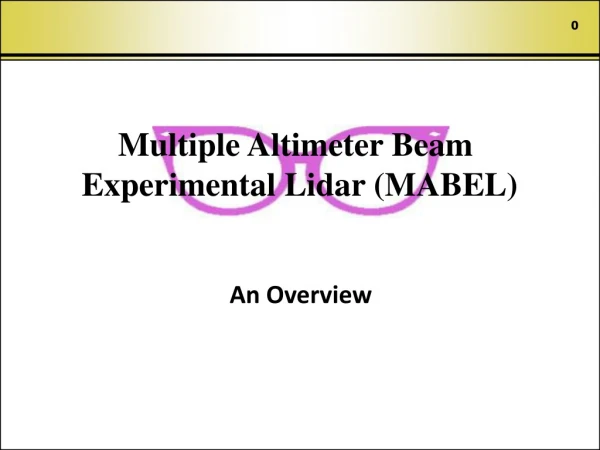 Multiple Altimeter Beam  Experimental Lidar (MABEL)