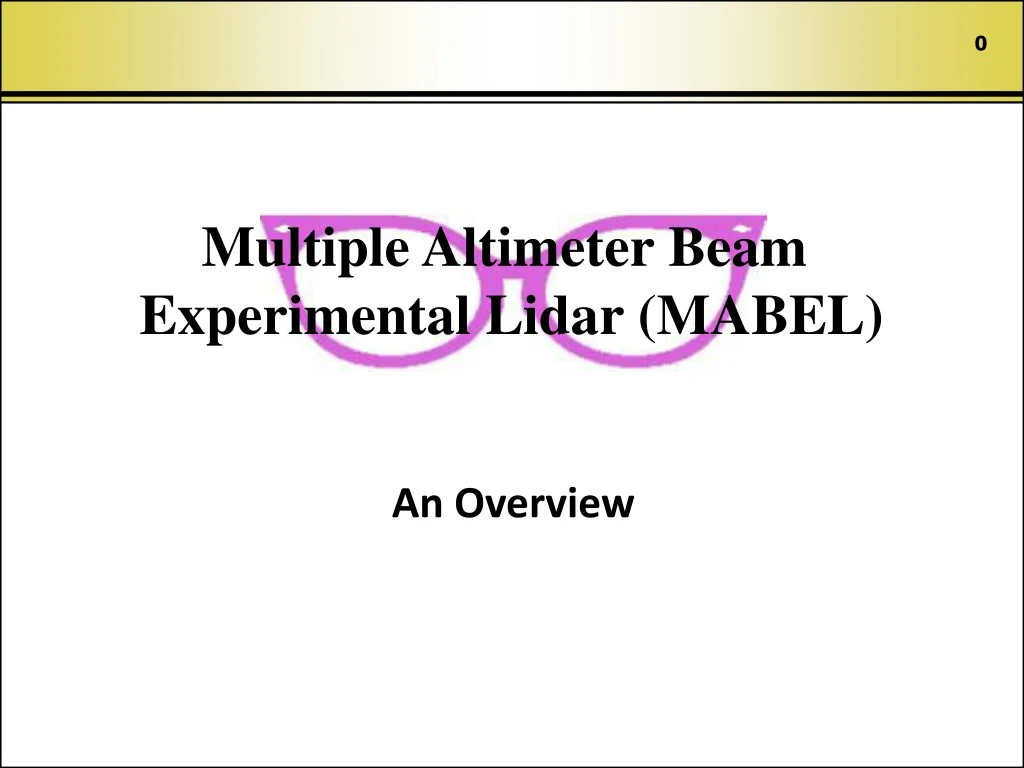 multiple altimeter beam experimental lidar mabel