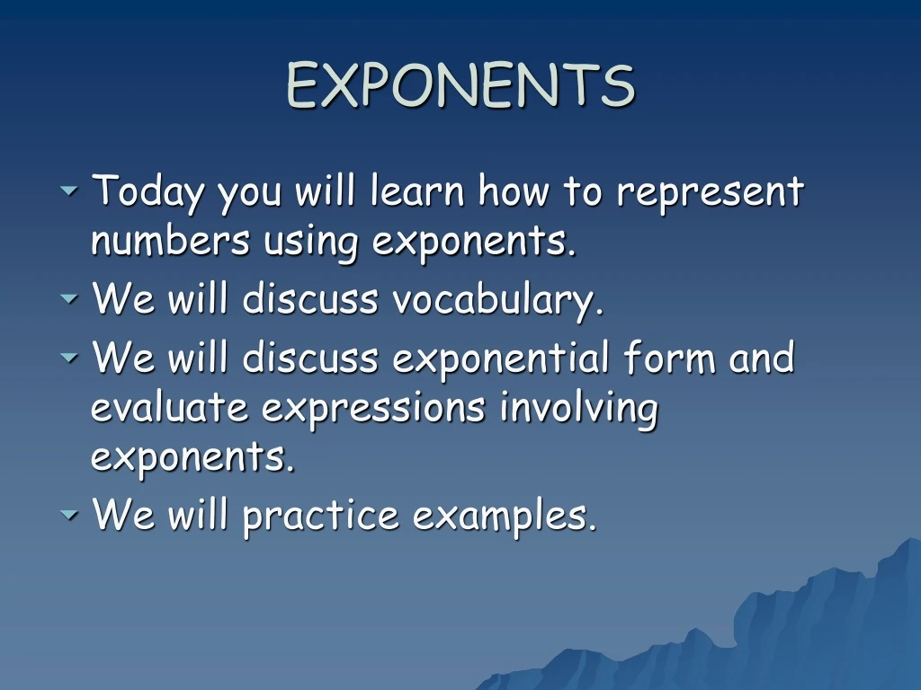 exponents