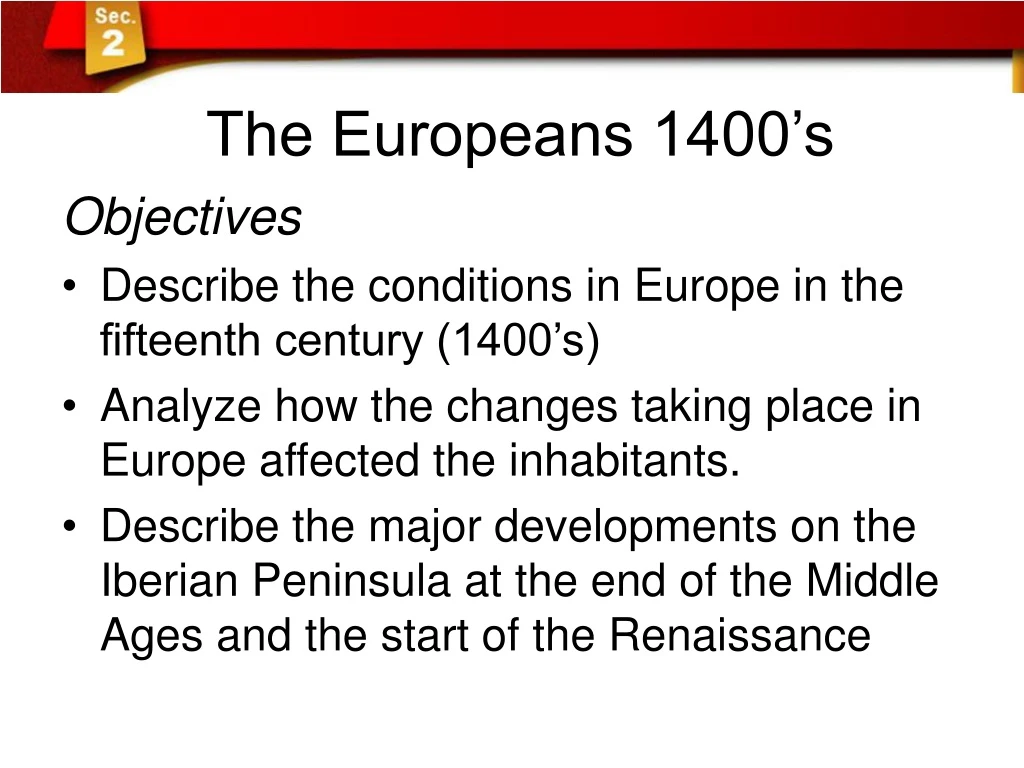 the europeans 1400 s