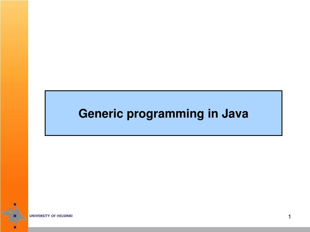 generic programming in java