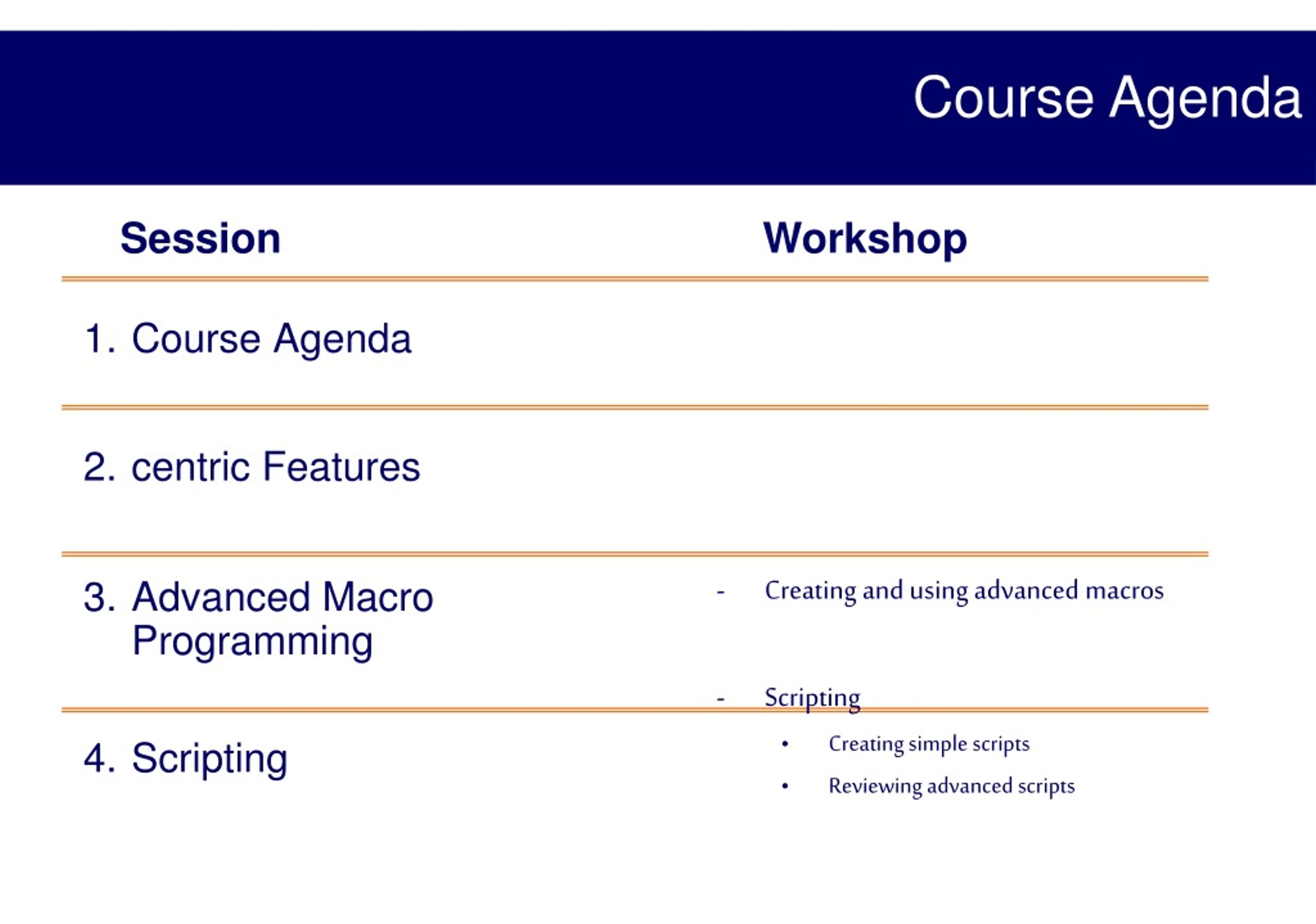 PPT - Advanced Macro Programming and Scripting Workshop PowerPoint ...