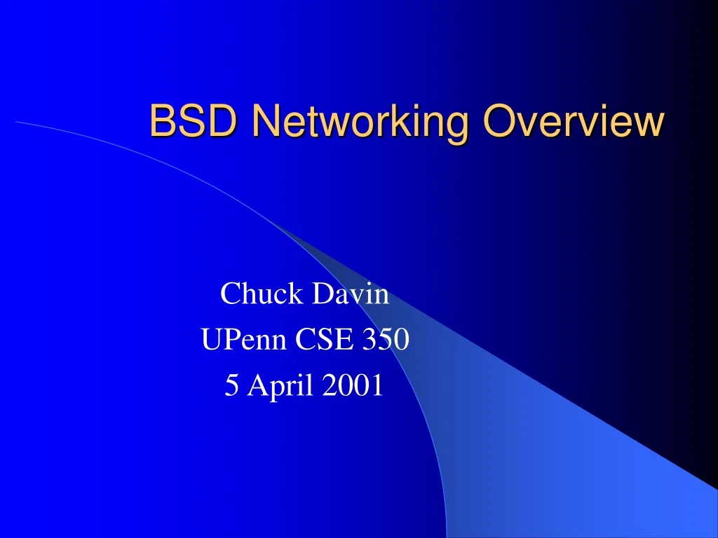 bsd networking overview