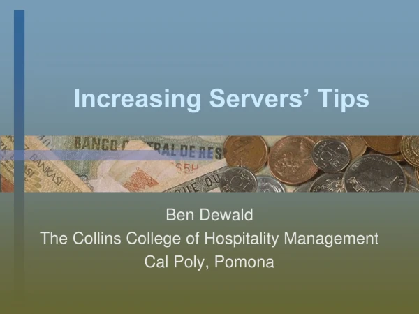 Increasing Servers’ Tips