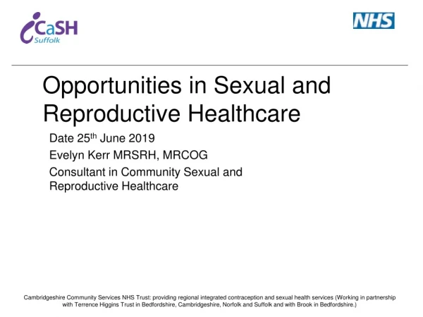 Opportunities in Sexual and Reproductive Healthcare