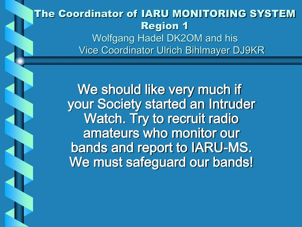 the coordinator of iaru monitoring system region