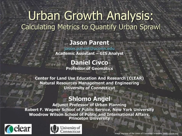 Urban Growth Analysis: Calculating Metrics to Quantify Urban Sprawl
