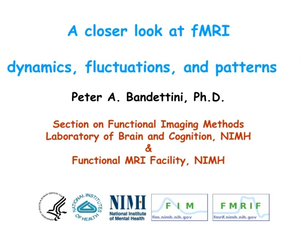 A closer look at fMRI dynamics, fluctuations, and patterns Peter A. Bandettini, Ph.D.
