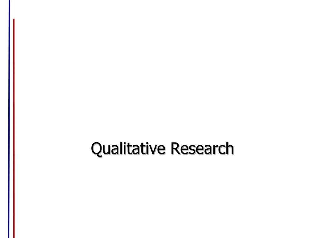 qualitative research