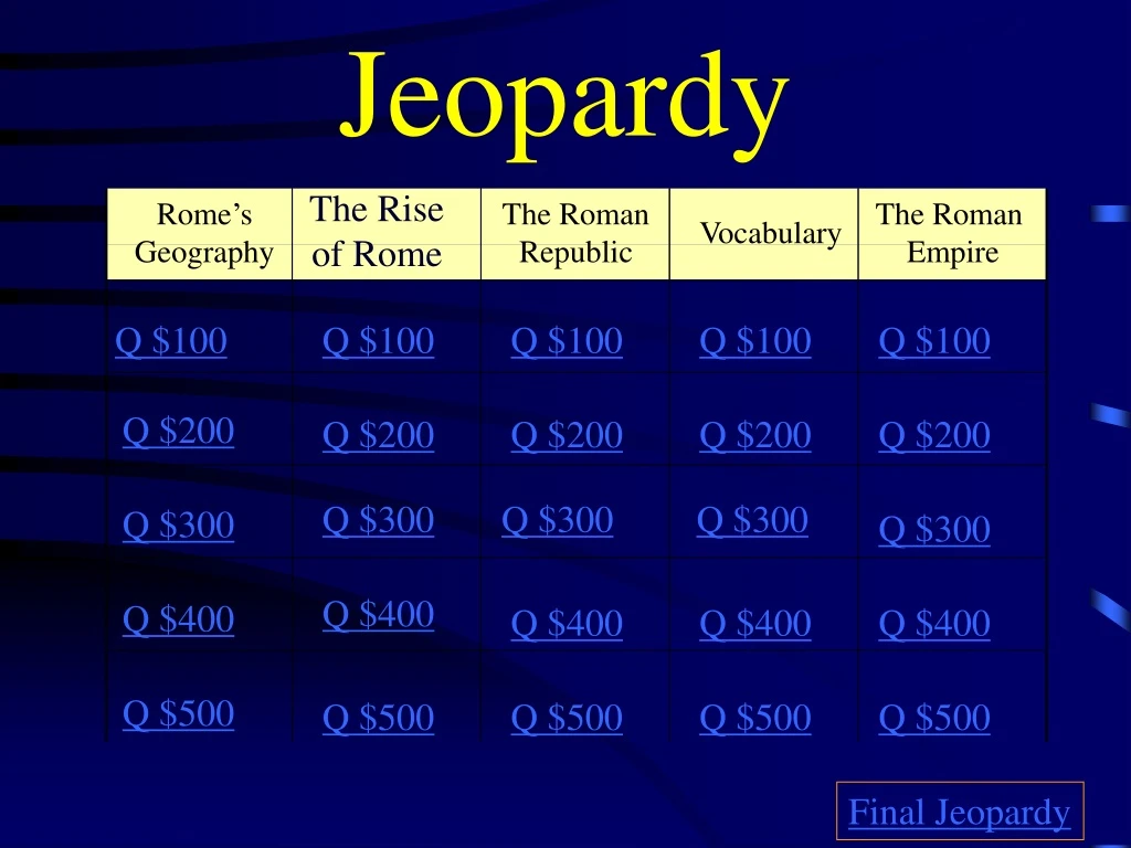 jeopardy