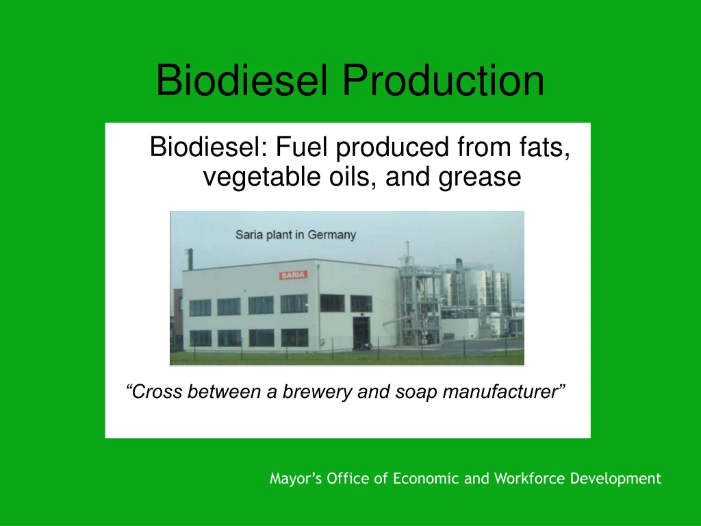 biodiesel production