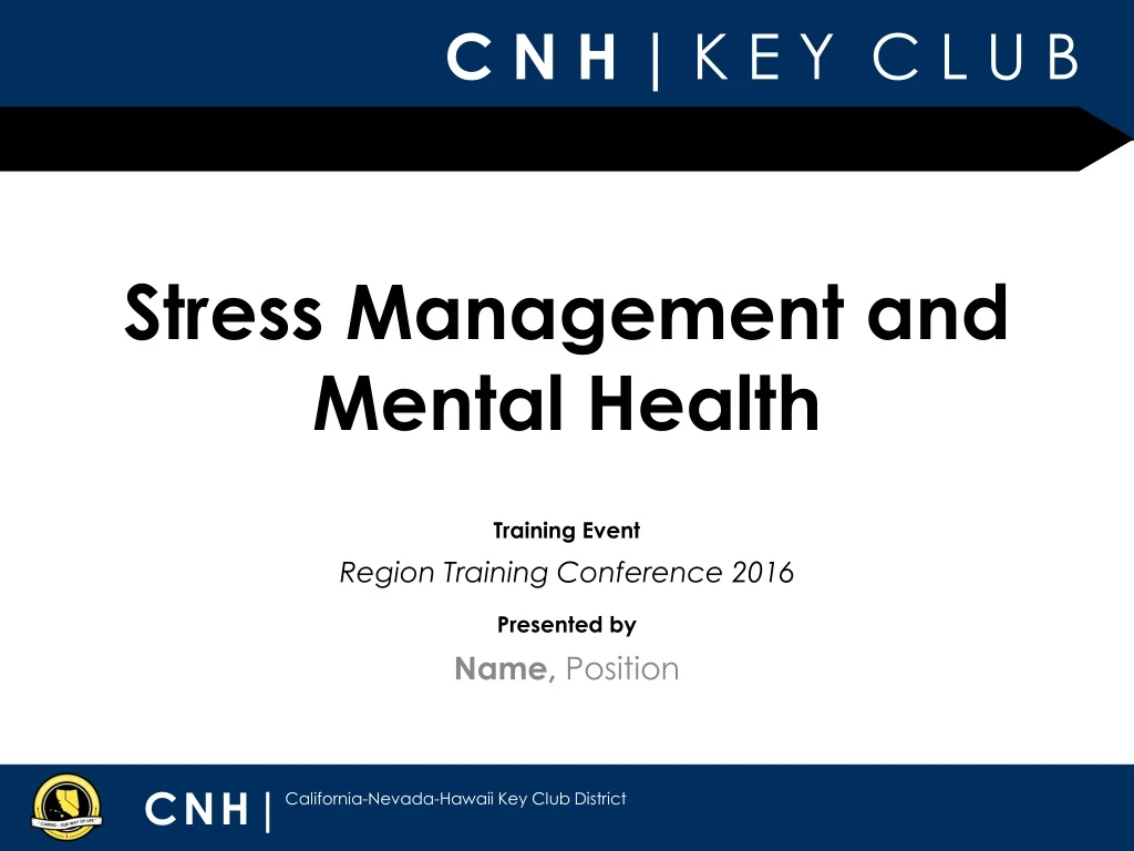 stress management and mental health