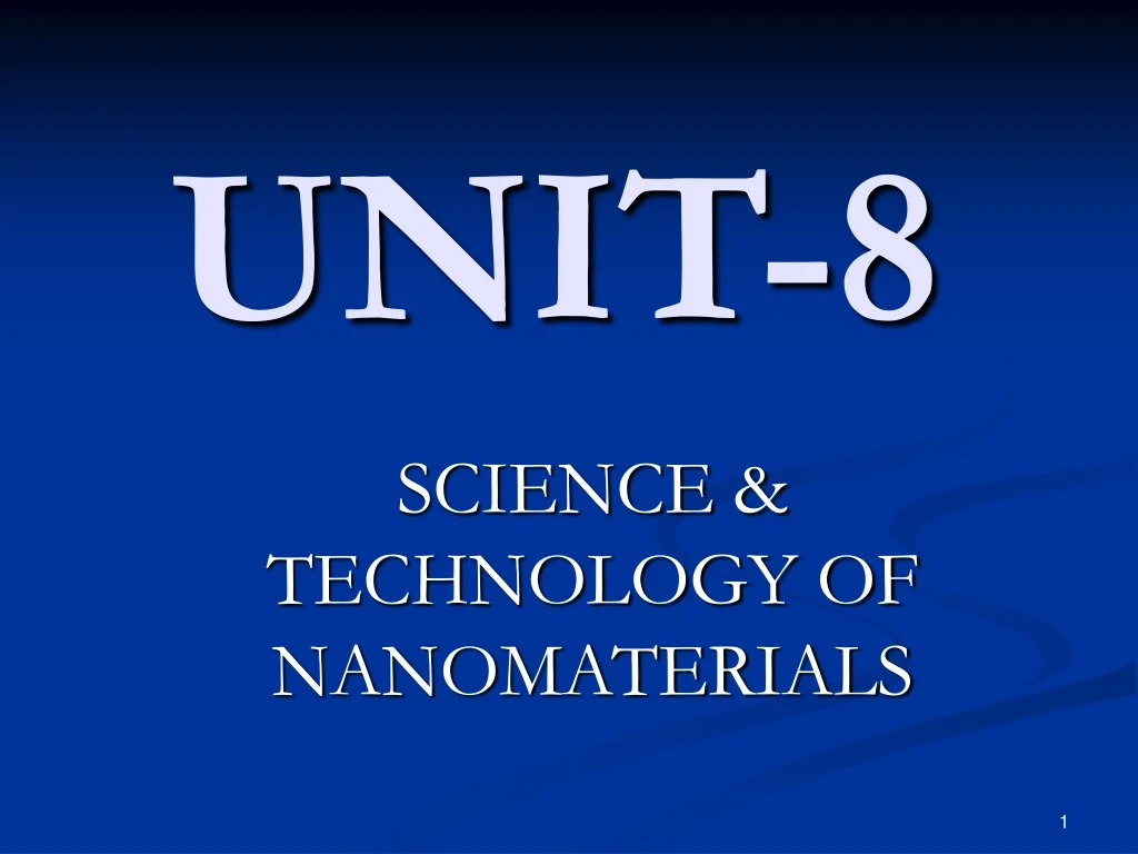 unit 8