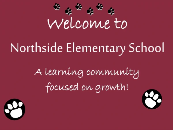 Welcome to  Northside Elementary School A learning community  focused on growth!