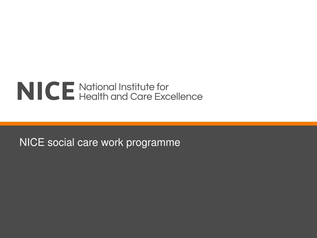 nice social care work programme