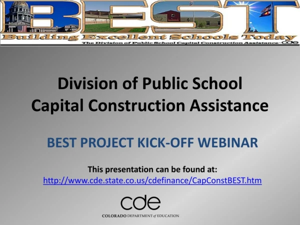 Division of Public School  Capital Construction Assistance