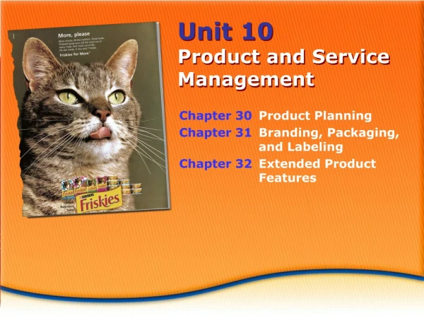 Unit 10 Product and Service Management