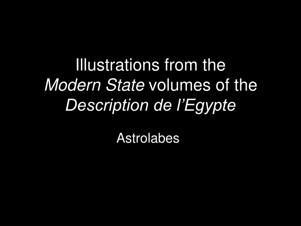 illustrations from the modern state volumes of the description de l egypte