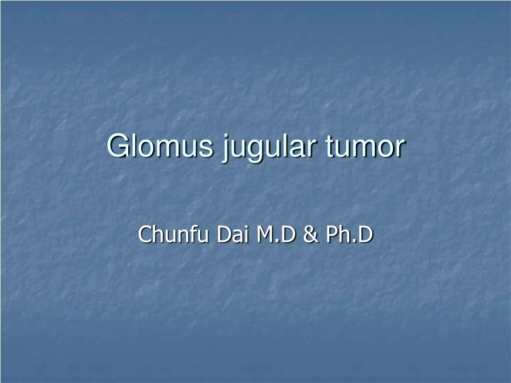 glomus jugular tumor
