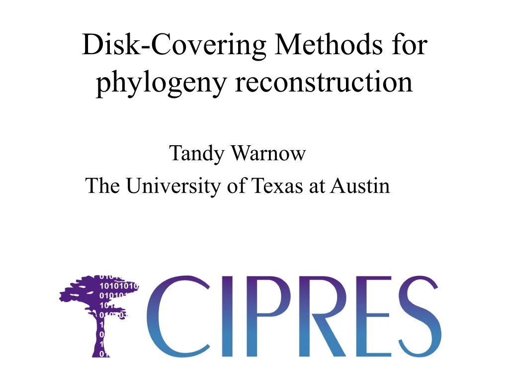 disk covering methods for phylogeny reconstruction
