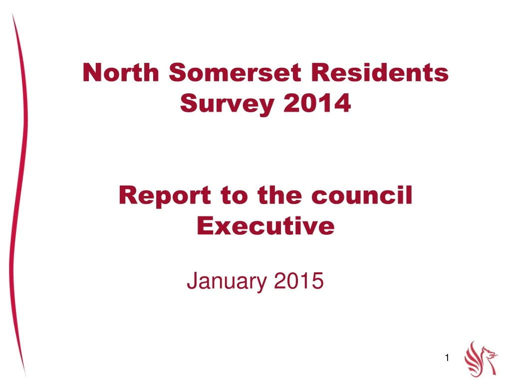 north somerset residents survey 2014 report to the council executive