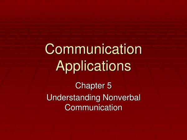 Communication Applications