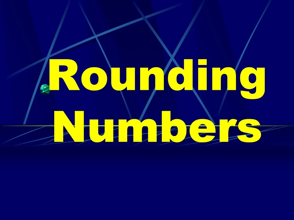 rounding numbers