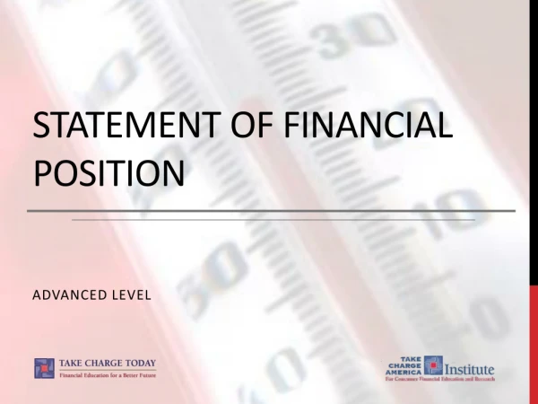 Statement of Financial Position