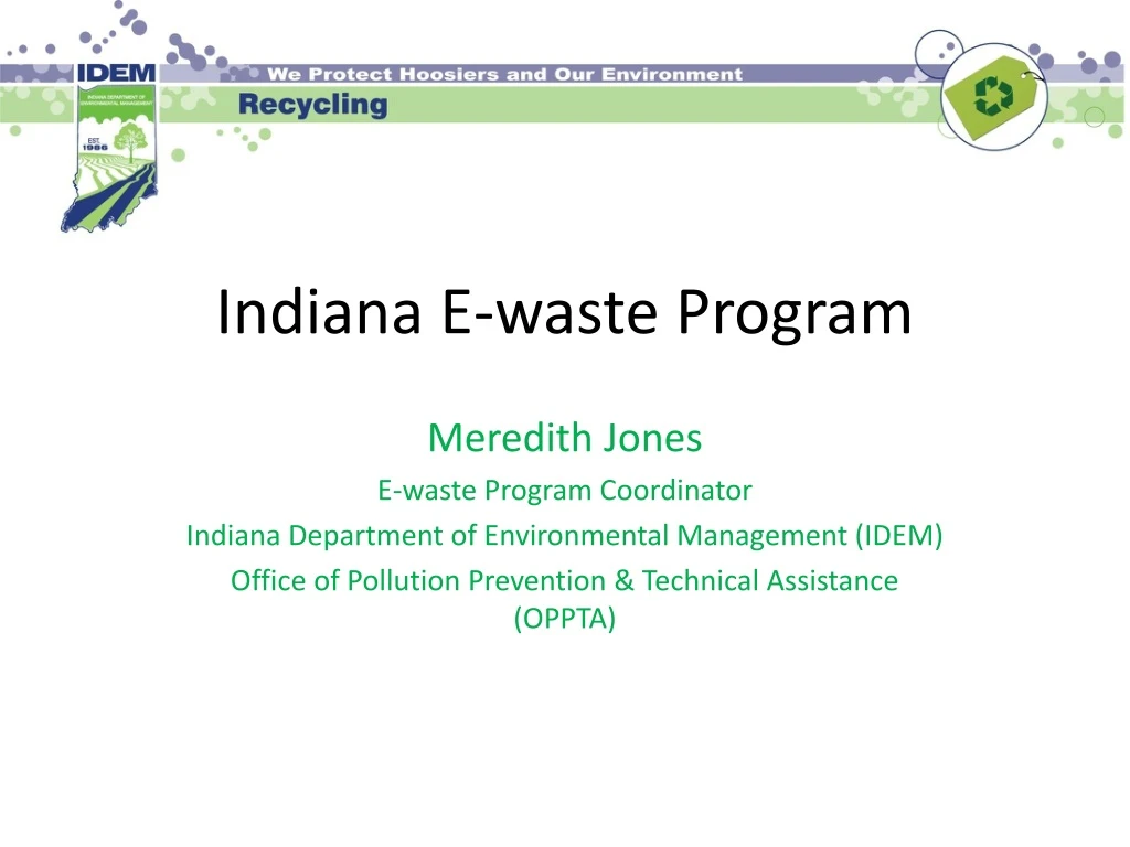 indiana e waste program