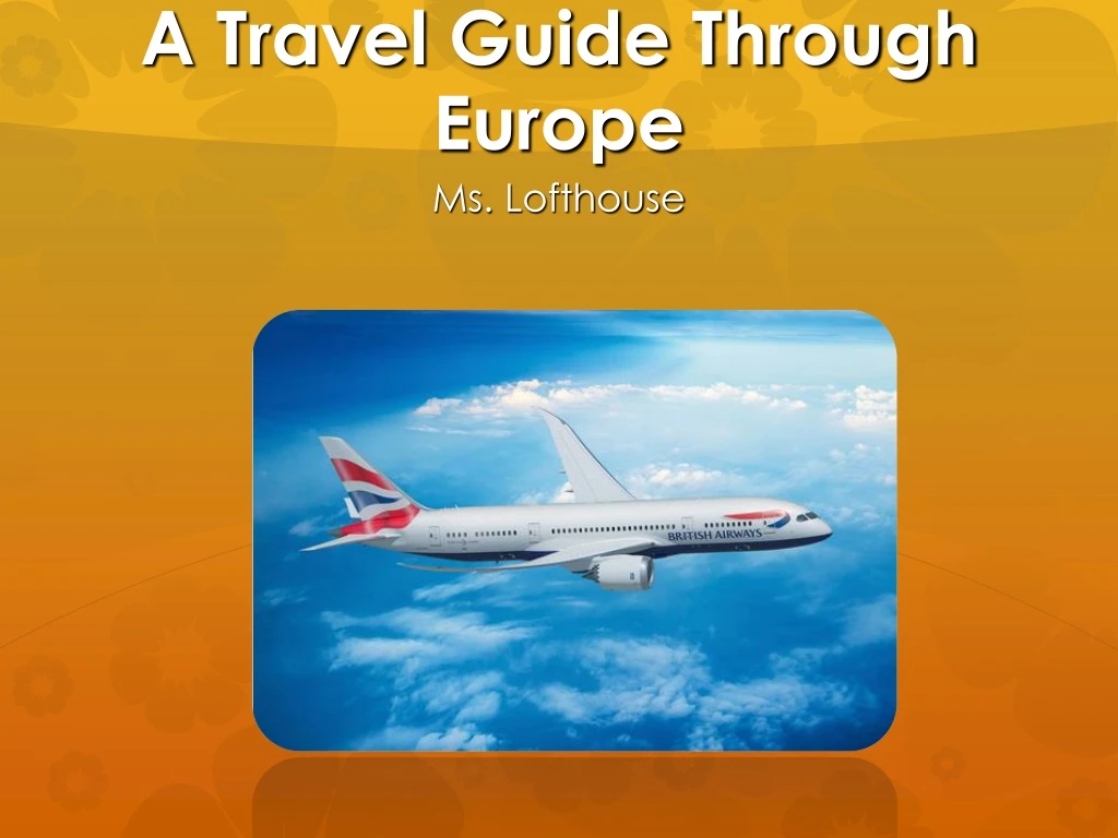 a travel guide through europe