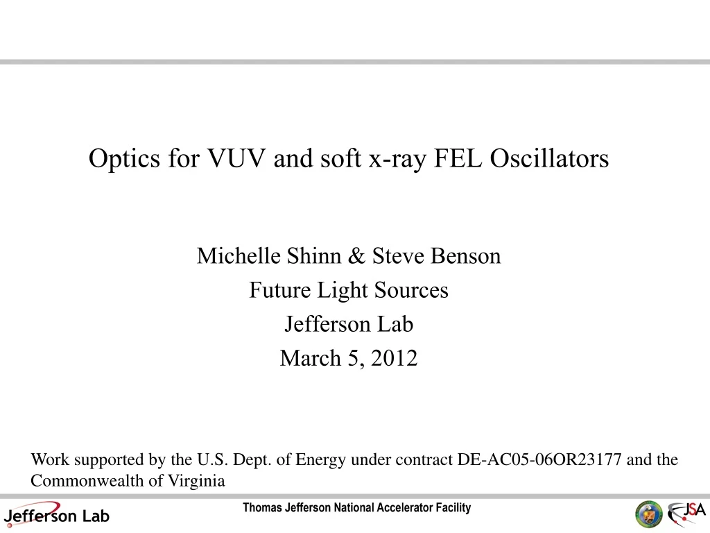 optics for vuv and soft x ray fel oscillators