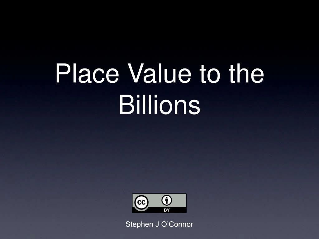 place value to the billions