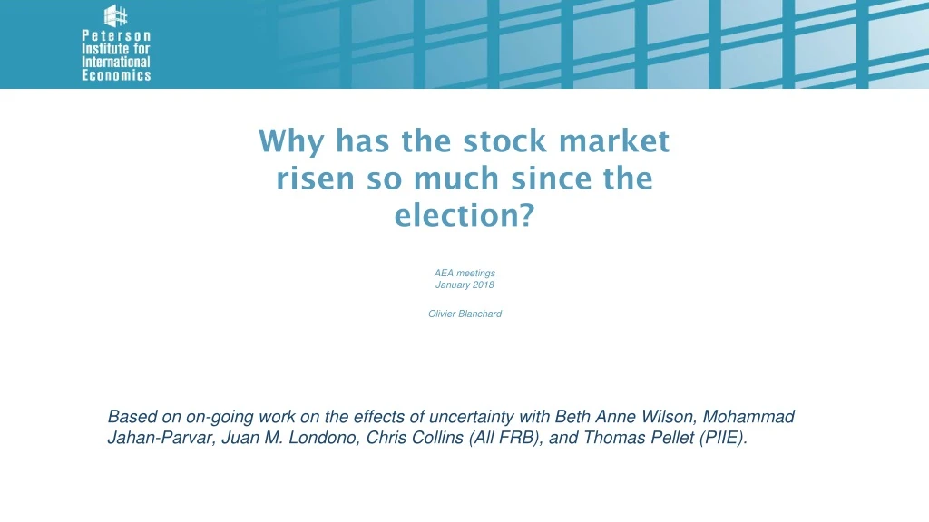 why has the stock market risen so much since the election