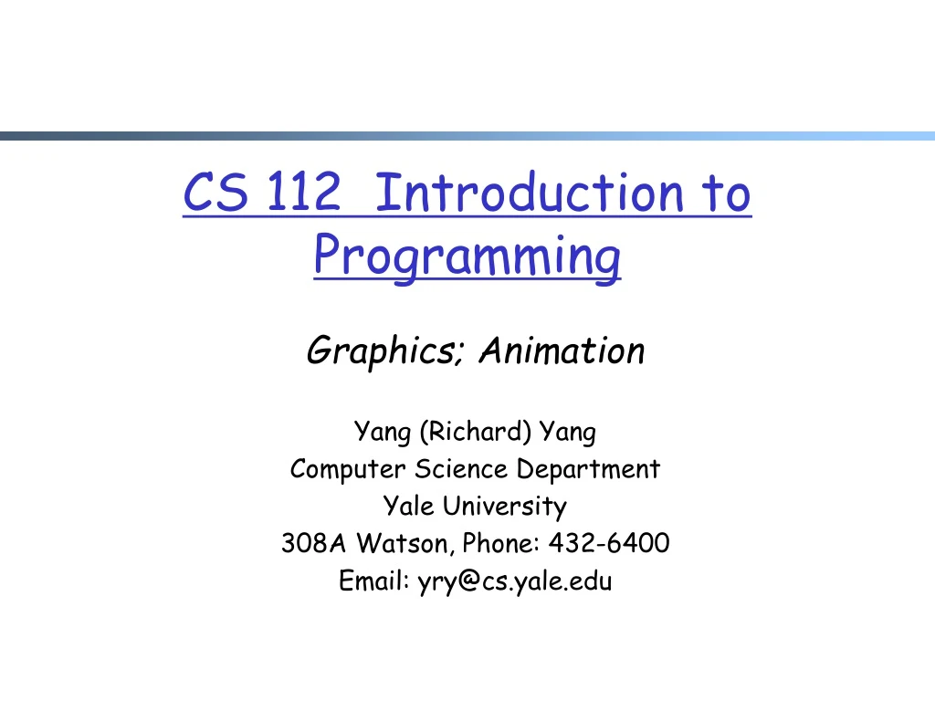 cs 112 introduction to programming