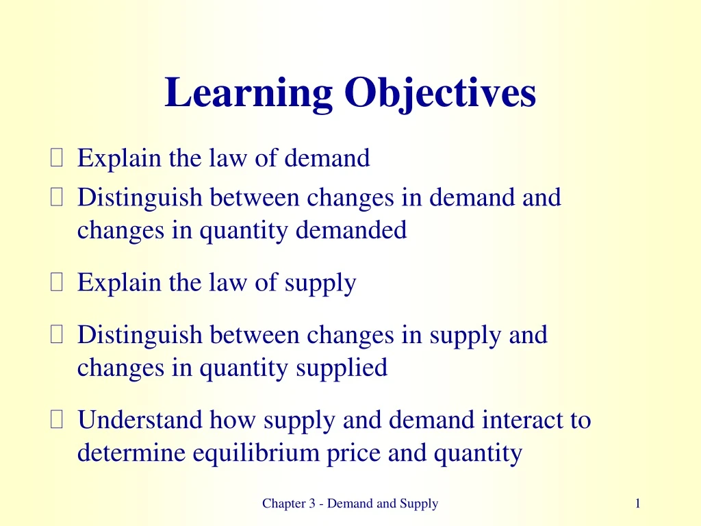 learning objectives