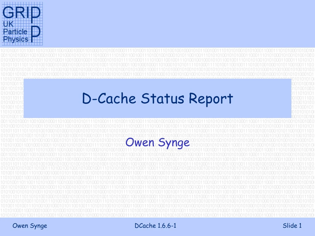 d cache status report