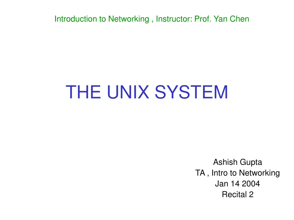 the unix system