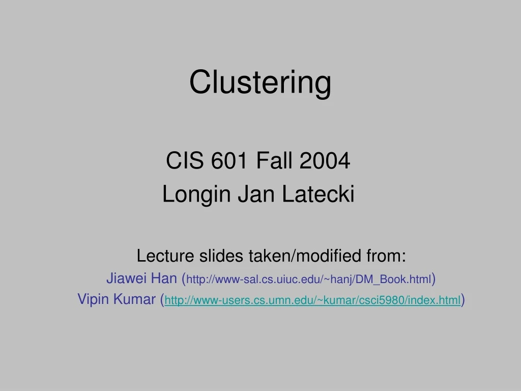 clustering