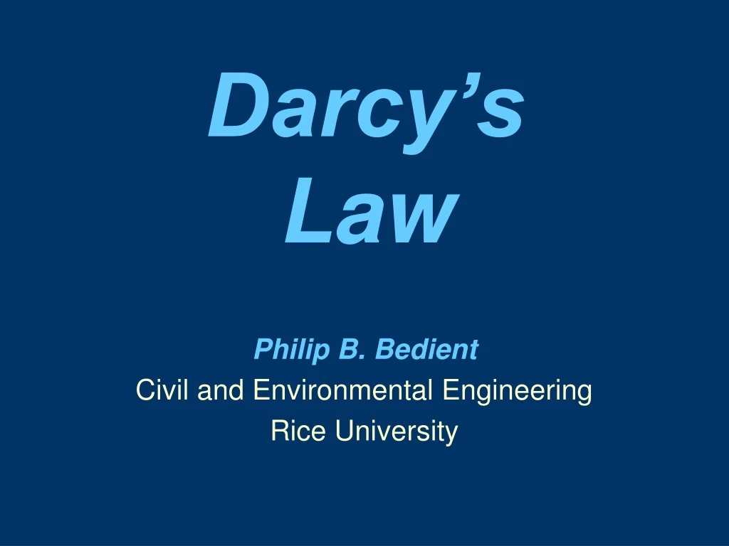 darcy s law